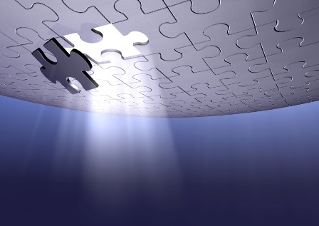 puzzle with highlighted piece